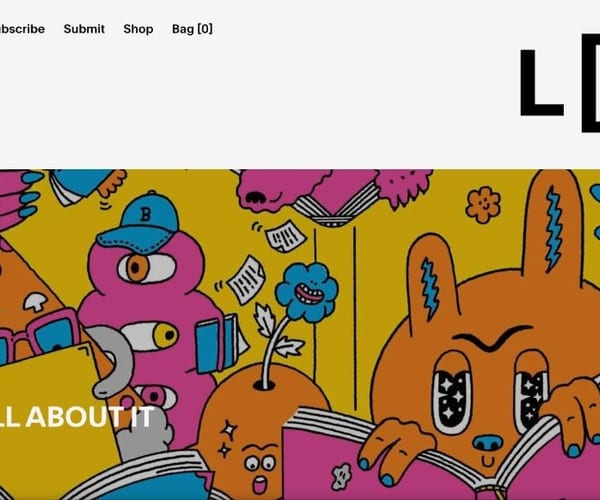 Colorful print collateral and illustrated brand materials