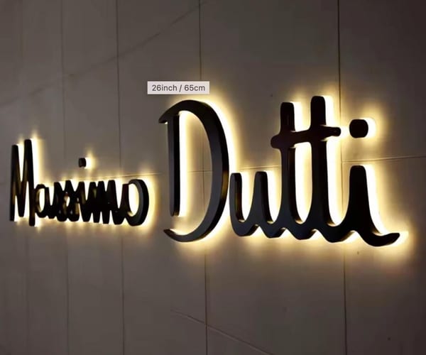 Illuminated retail signage